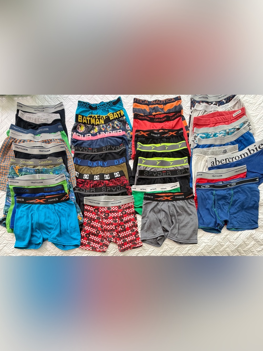 Massive Bundle Boy Branded Underwear Activewear Boxer Briefs Sz Medium 7-10